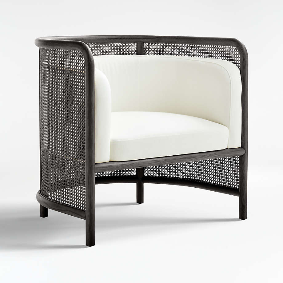 Fields Cane Black and White Chair by Leanne Ford thumbnail 2
