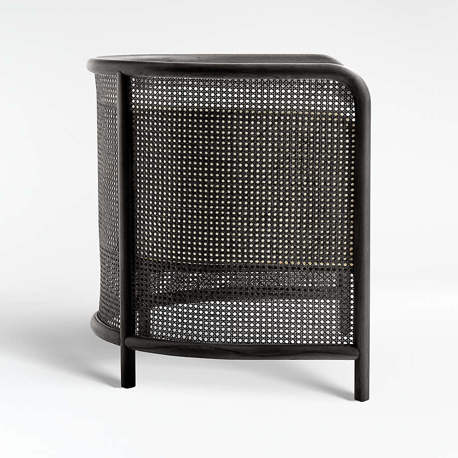 Fields Cane Black and White Chair by Leanne Ford thumbnail 3
