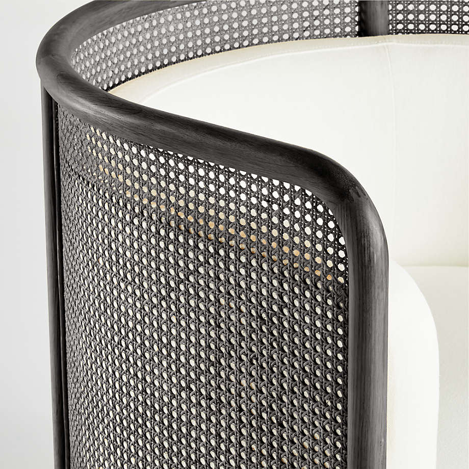 Fields Cane Black and White Chair by Leanne Ford thumbnail 5