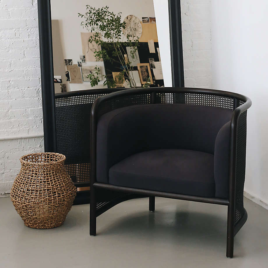 Fields Cane Back Charcoal Accent Chair thumbnail 11