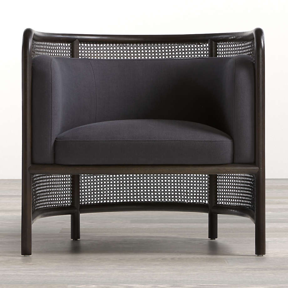 Fields Cane Back Charcoal Accent Chair thumbnail 5