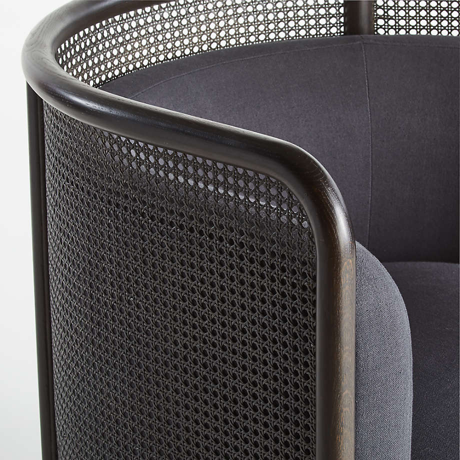 Fields Cane Back Charcoal Accent Chair thumbnail 6
