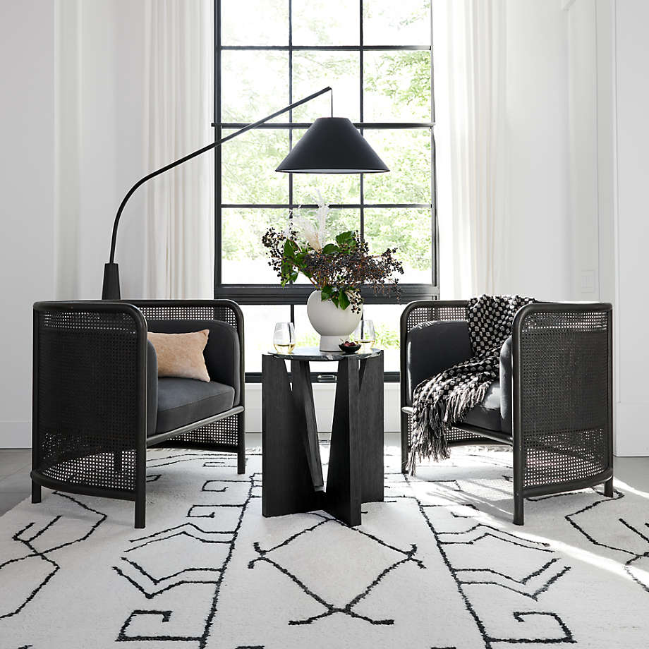Fields Cane Back Charcoal Accent Chair thumbnail 7