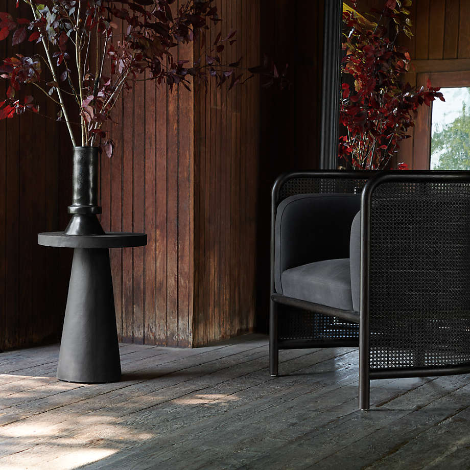 Fields Cane Back Charcoal Accent Chair thumbnail 9