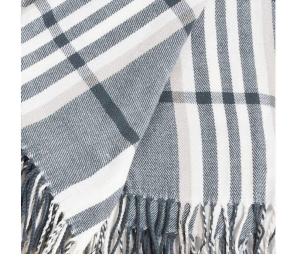 Gray Plaid Design Throw thumbnail 2