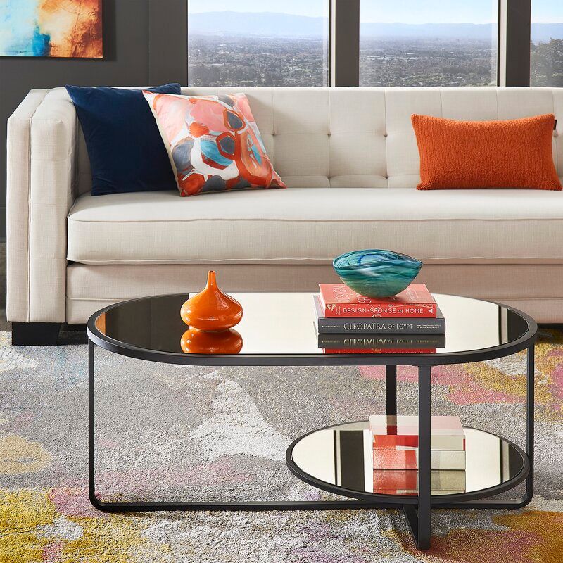 Brendis Cross Legs Coffee Table with Storage thumbnail 4