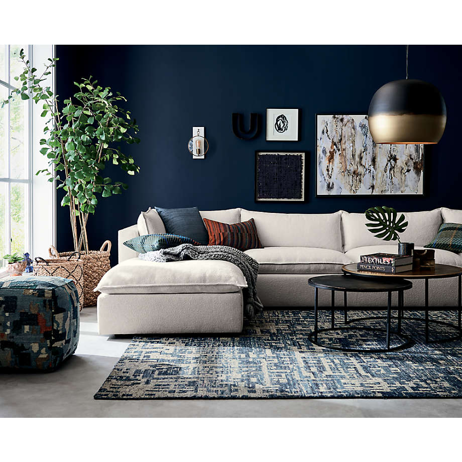 Celosia Indigo Blue Hand Knotted Rug thumbnail 3