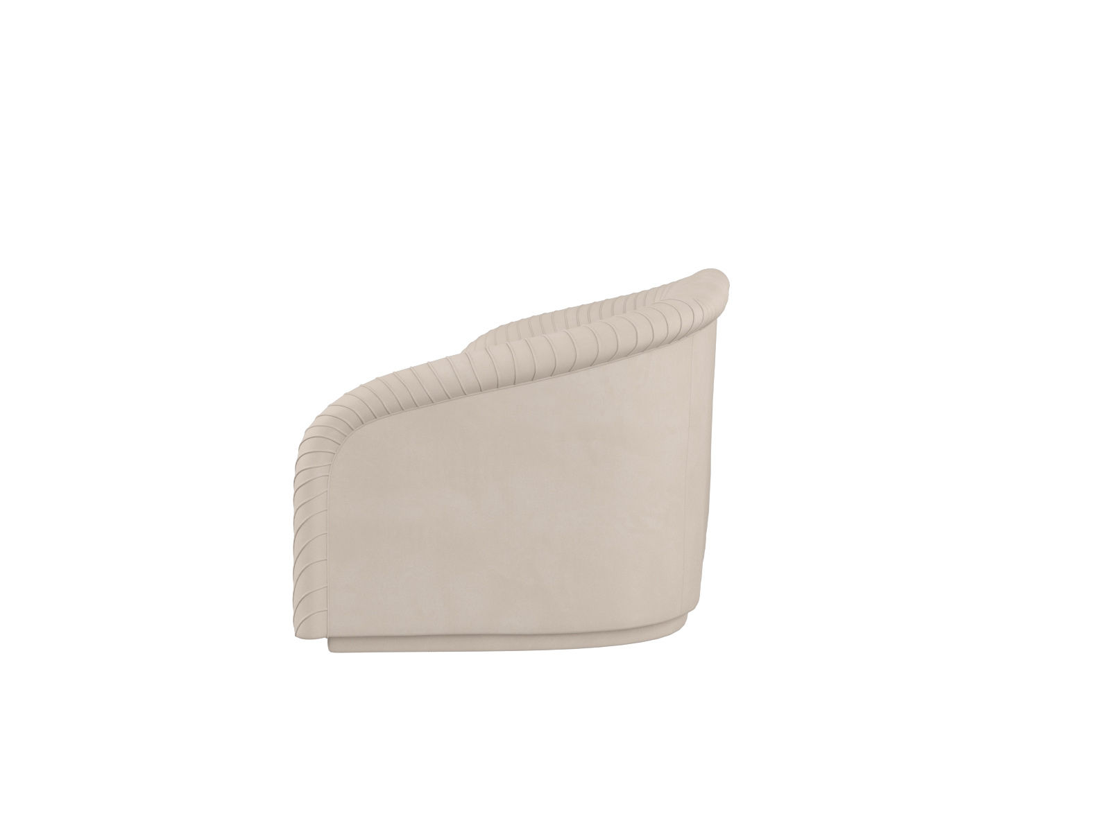 Skye Pleated Beige Velvet Sofa thumbnail 5