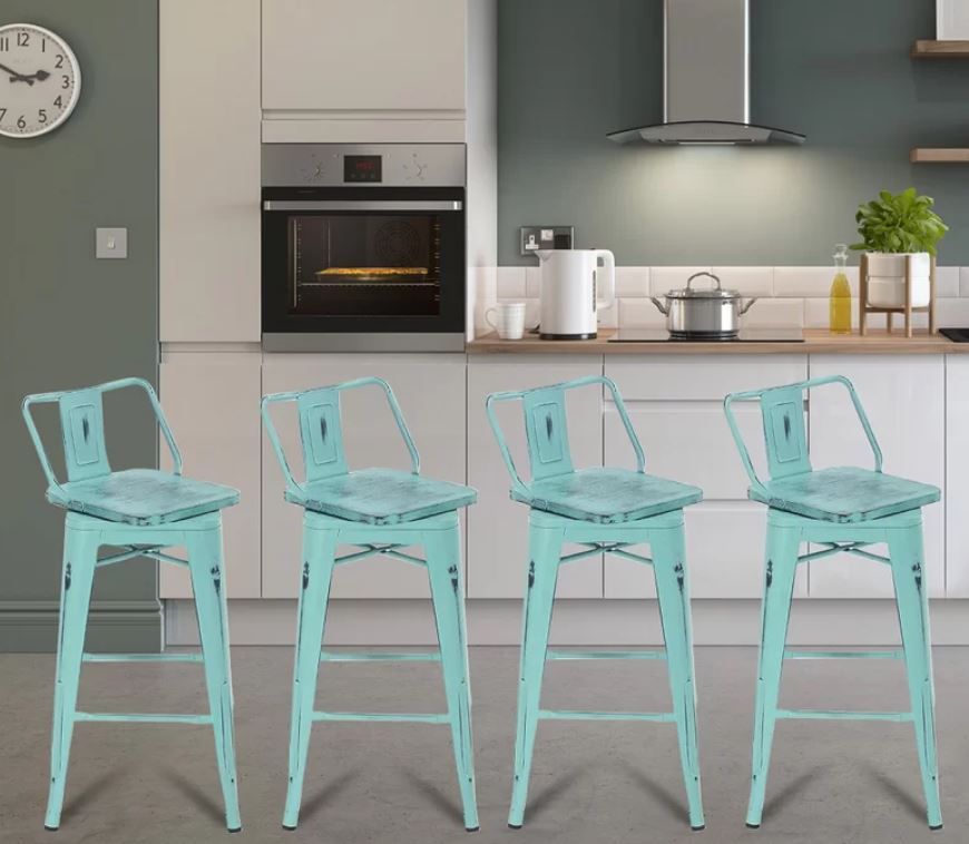 Harbison Swivel Solid Wood Counter Bar Stool thumbnail 5