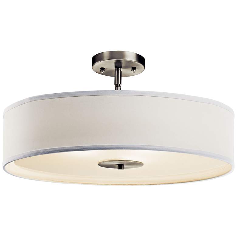 Wide Brushed Nickel Pendant thumbnail 4