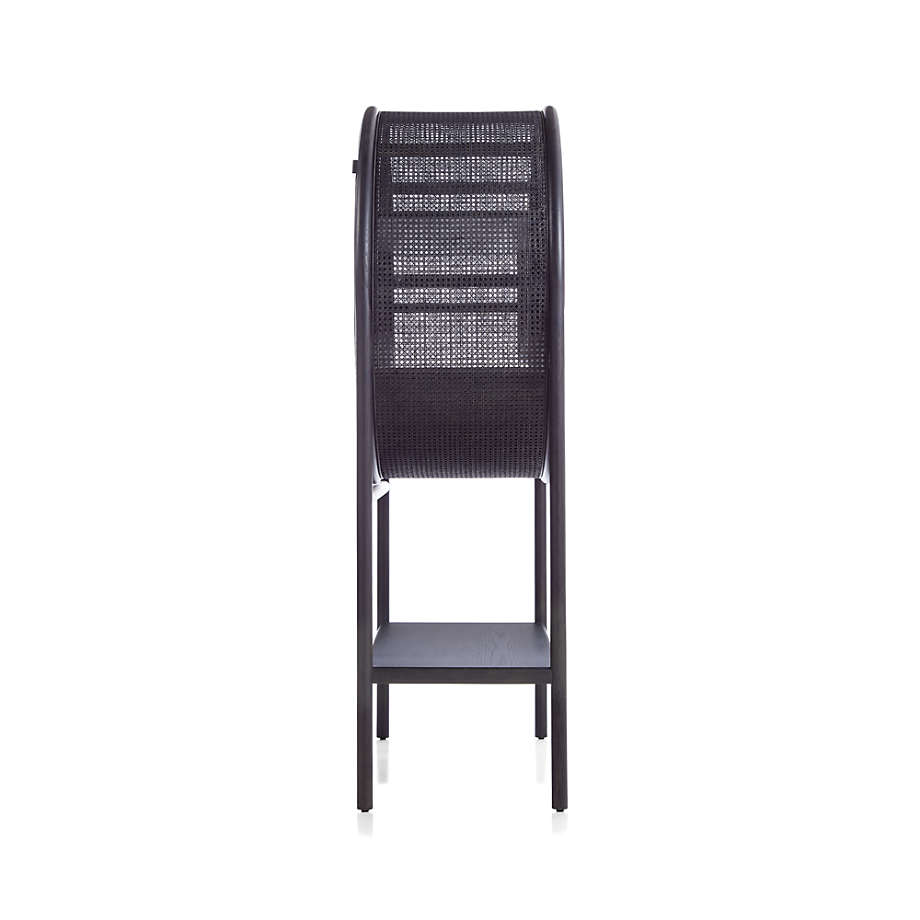 West Charcoal Cane Bar Cabinet thumbnail 3