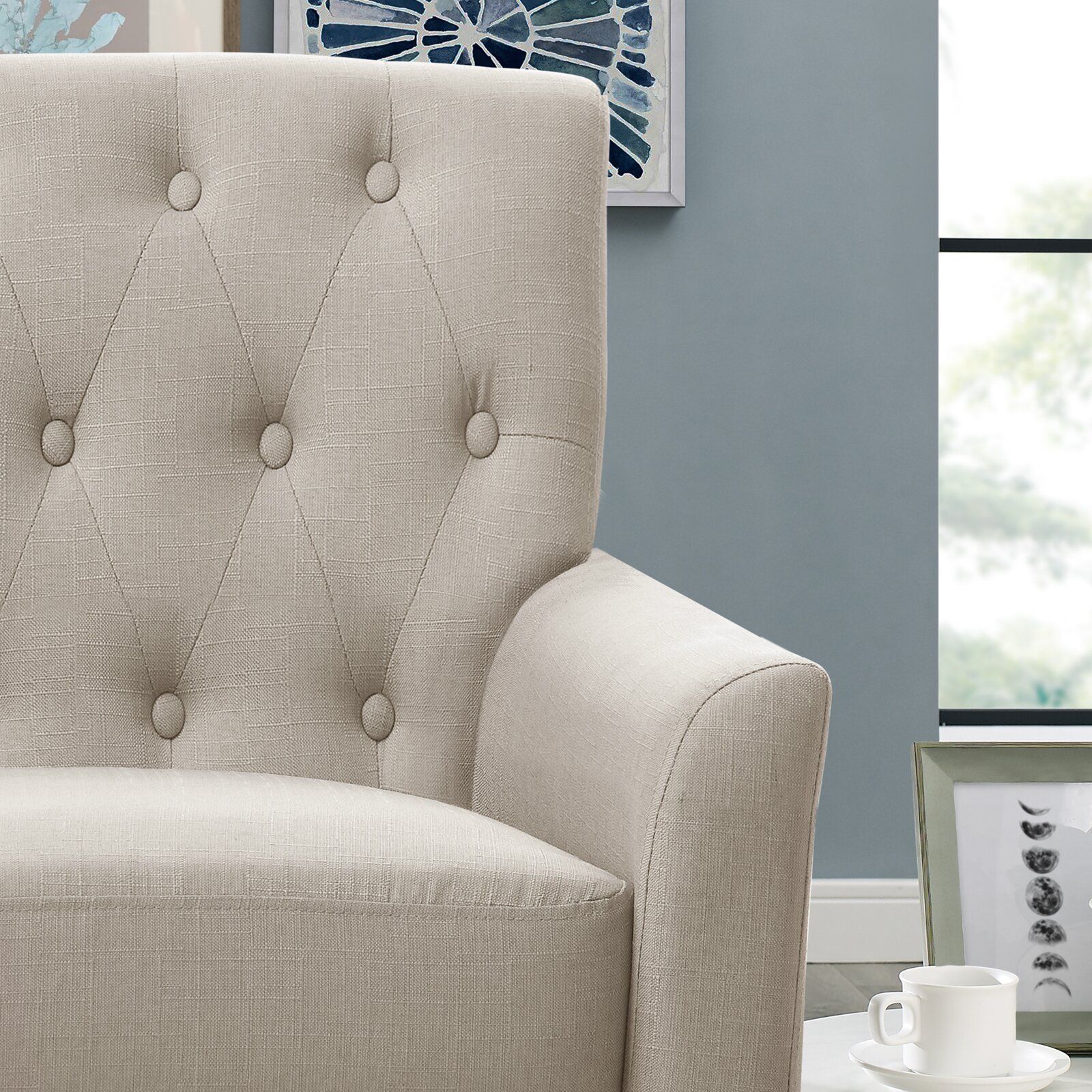 Olympia Tufted Polyester Armchair thumbnail 2