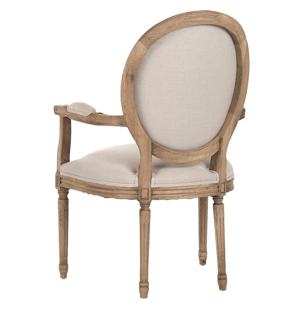 Madeleine French Country Louis XVI Dining Arm Chair thumbnail 3