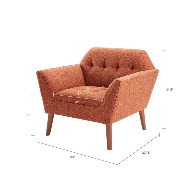 Belz 38 W Tufted Polyester Armchair thumbnail 5