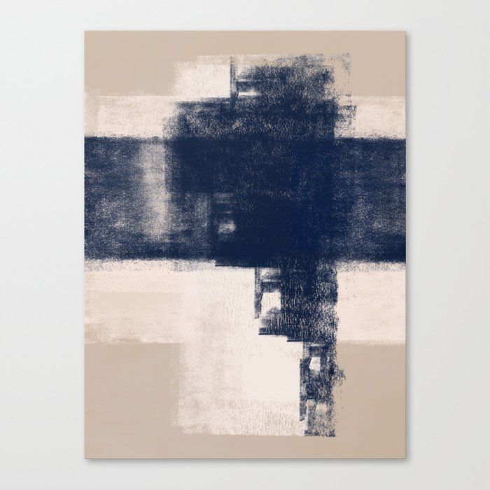 Just Tan and Indigo Canvas Print thumbnail 2