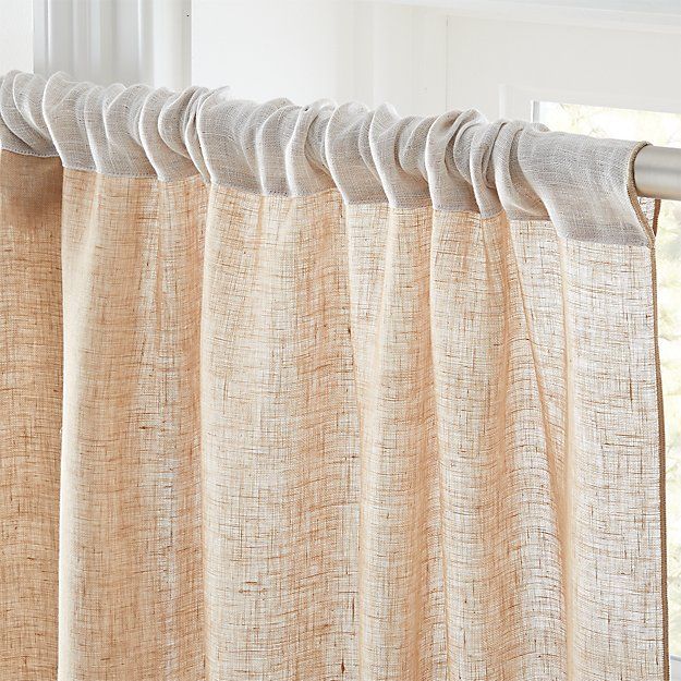 DOS WHITE AND NATURAL TWO TONE CURTAIN PANEL thumbnail 2
