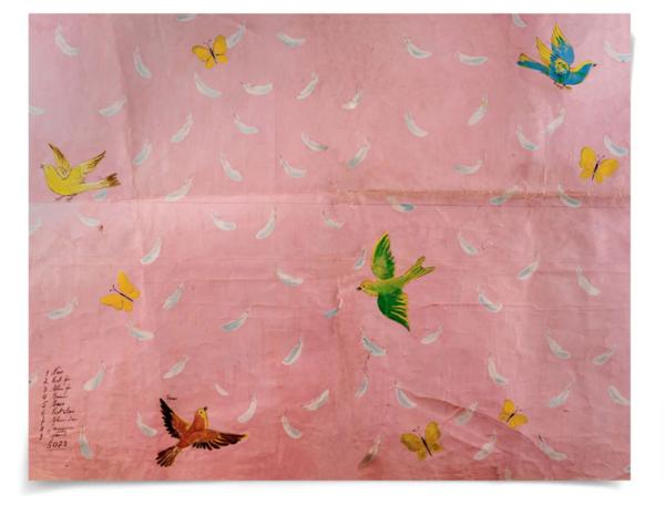 PAULE MARROT PINK FEATHERS ART thumbnail 3