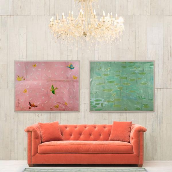 PAULE MARROT PINK FEATHERS ART thumbnail 5