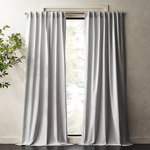 SILVER GREY BASKETWEAVE II CURTAIN PANEL thumbnail 2