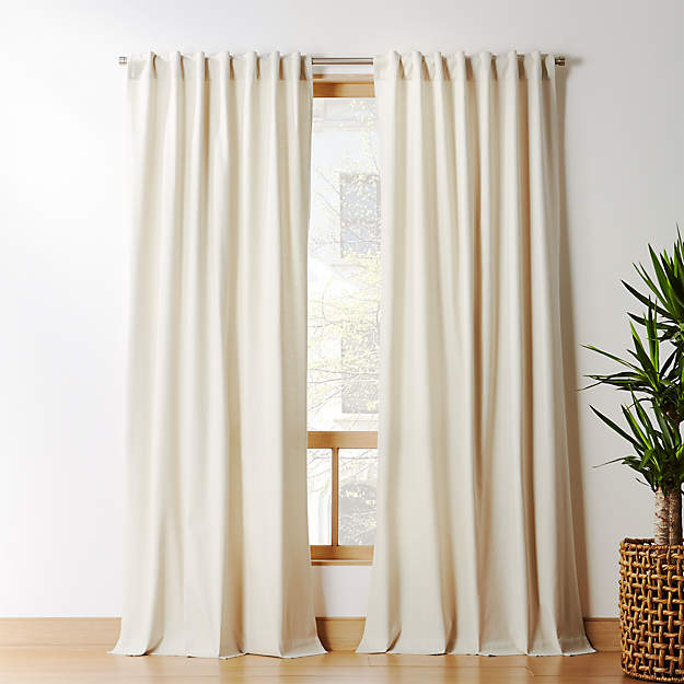 Natural Tan Basketweave Curtain Panel-48''x96'' thumbnail 2