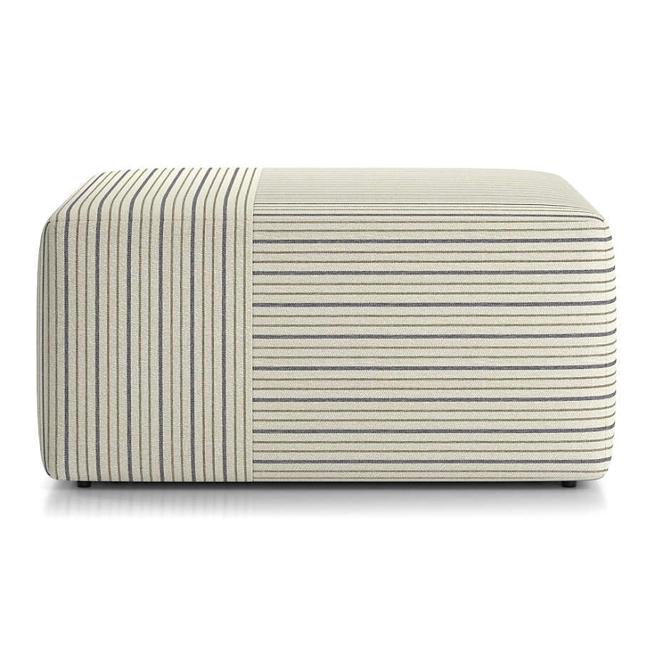 Tommi Square Striped Ottoman thumbnail 2