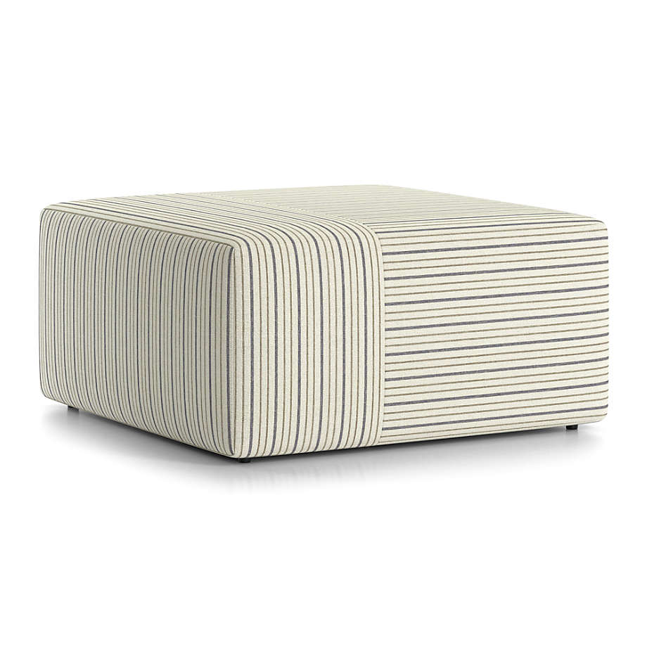 Tommi Square Striped Ottoman thumbnail 3