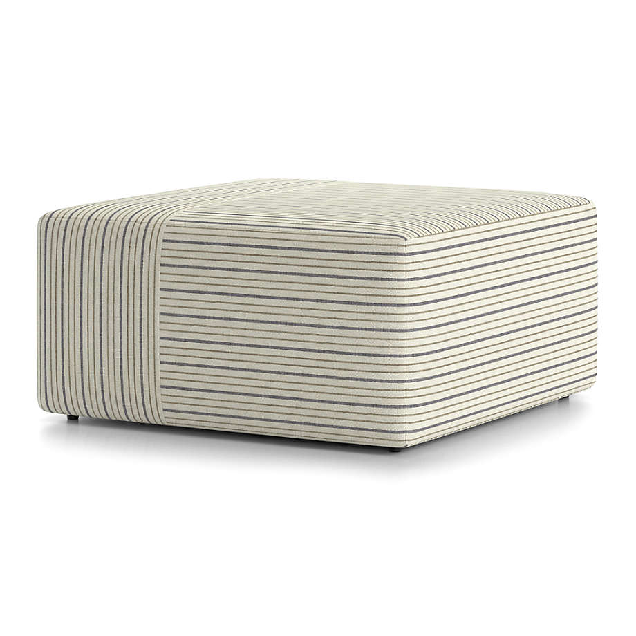 Tommi Square Striped Ottoman thumbnail 4