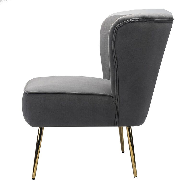 Erasmus Velvet Side Chair Set of 2 thumbnail 5