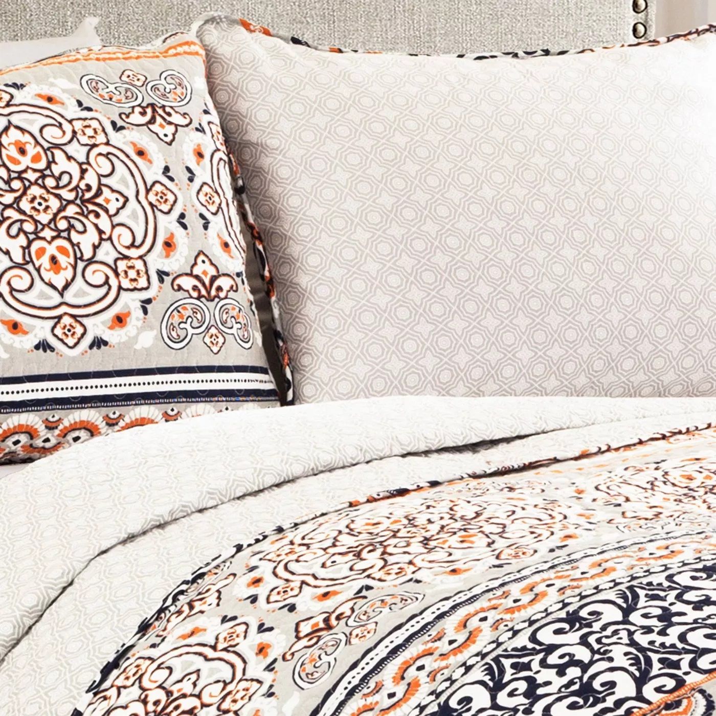 Nesco Quilt Navy Coral 3 Piece Set Queen thumbnail 2