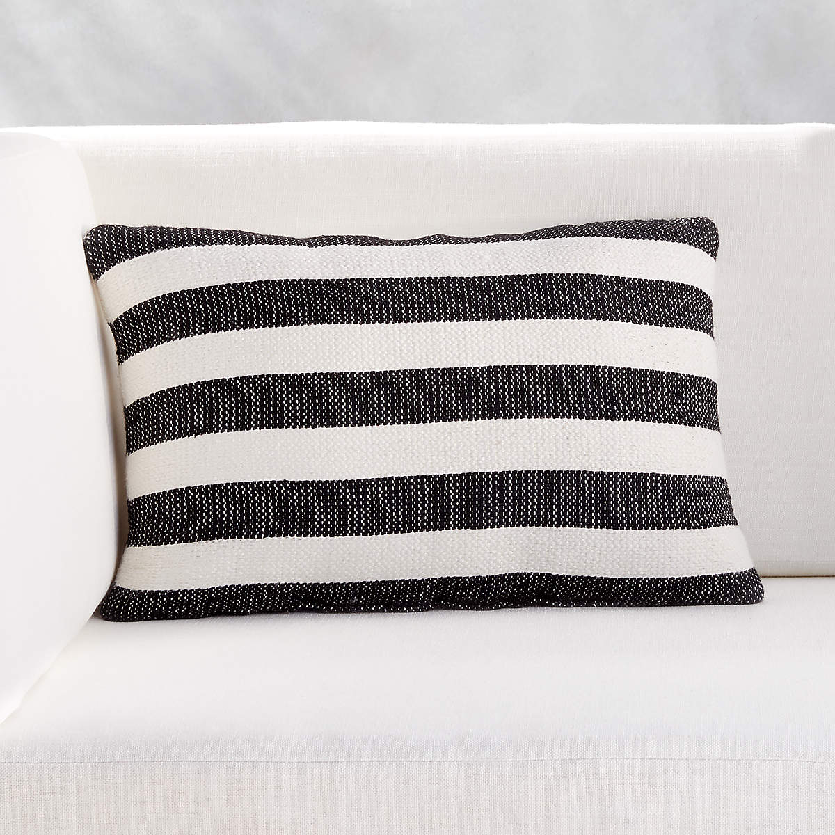 Cap Striped Outdoor Pillow With Insert-20"x12" thumbnail 2