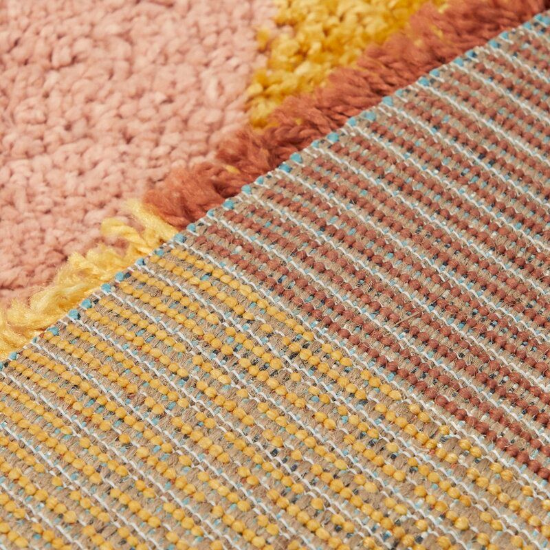 Sebuh Abstract Shag Rainbow Area Rug-5'3''x7' thumbnail 3