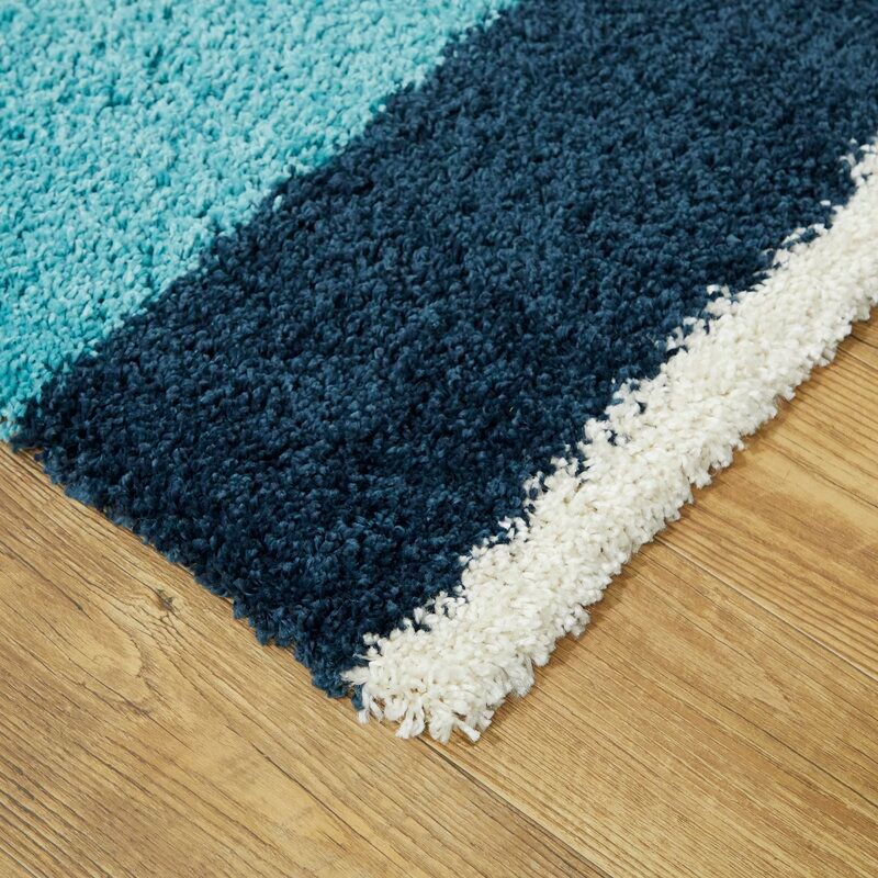 Sebuh Abstract Shag Rainbow Area Rug-5'3''x7' thumbnail 4