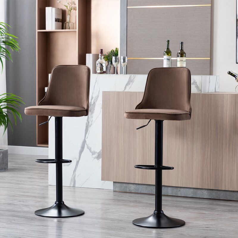 Lyall Swivel Adjustable Height Bar Stool thumbnail 2