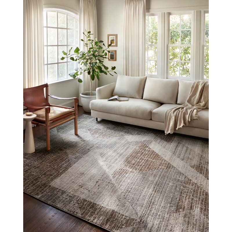 Sidwell Geometric Brown Gray Area Rug-7'x10'5" thumbnail 4