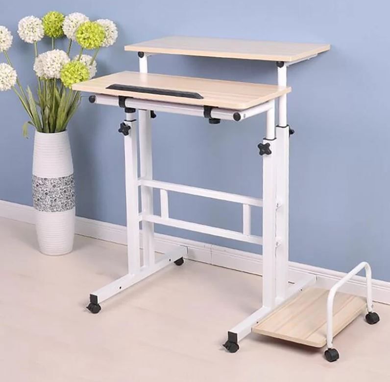 Mind Reader 2 Tier Sit and Stand Computer Desk thumbnail 2