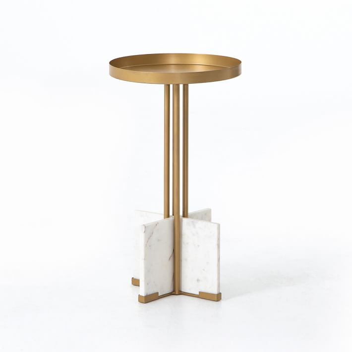 Marble And Brass End Table thumbnail 2