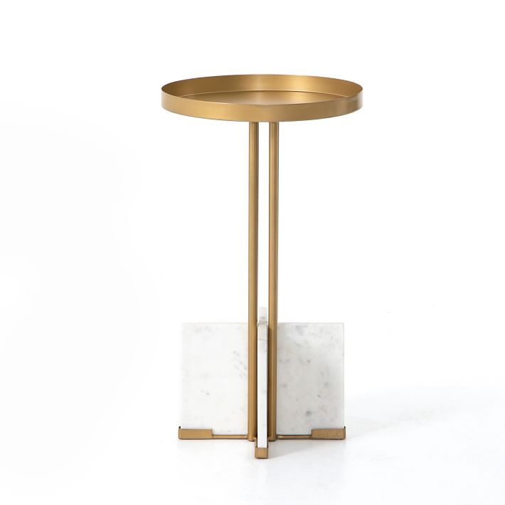 Marble And Brass End Table thumbnail 5