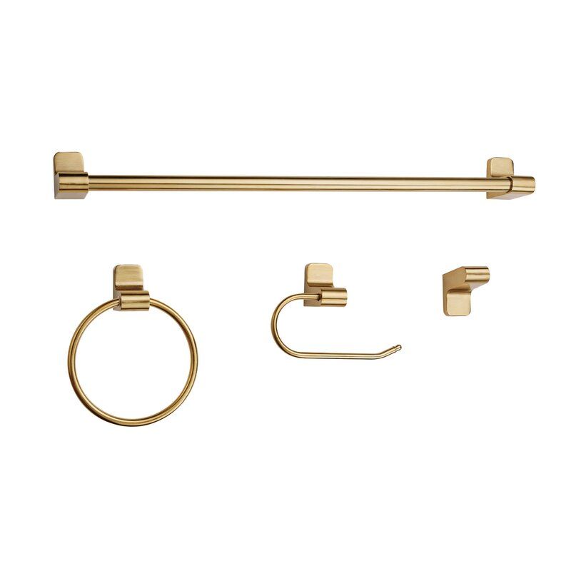 Bathroom Hardware Set of 4 Towel bar thumbnail 2