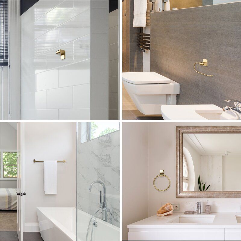 Bathroom Hardware Set of 4 Towel bar thumbnail 4