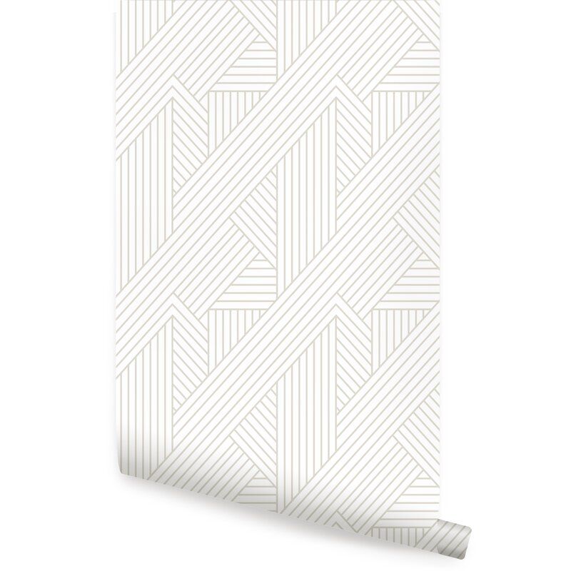 Senn Interwoven Parquet Peel and Stick Wallpaper Roll thumbnail 2