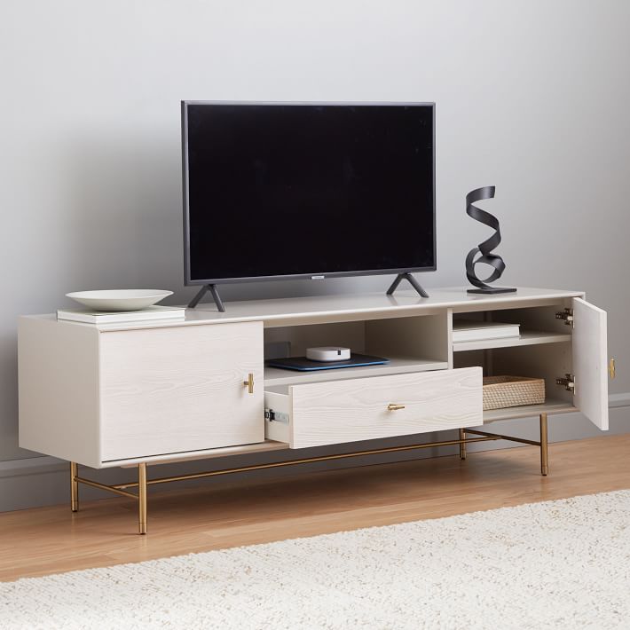 Modernist Wood & Lacquer Media Console 68 Winter Wood thumbnail 4