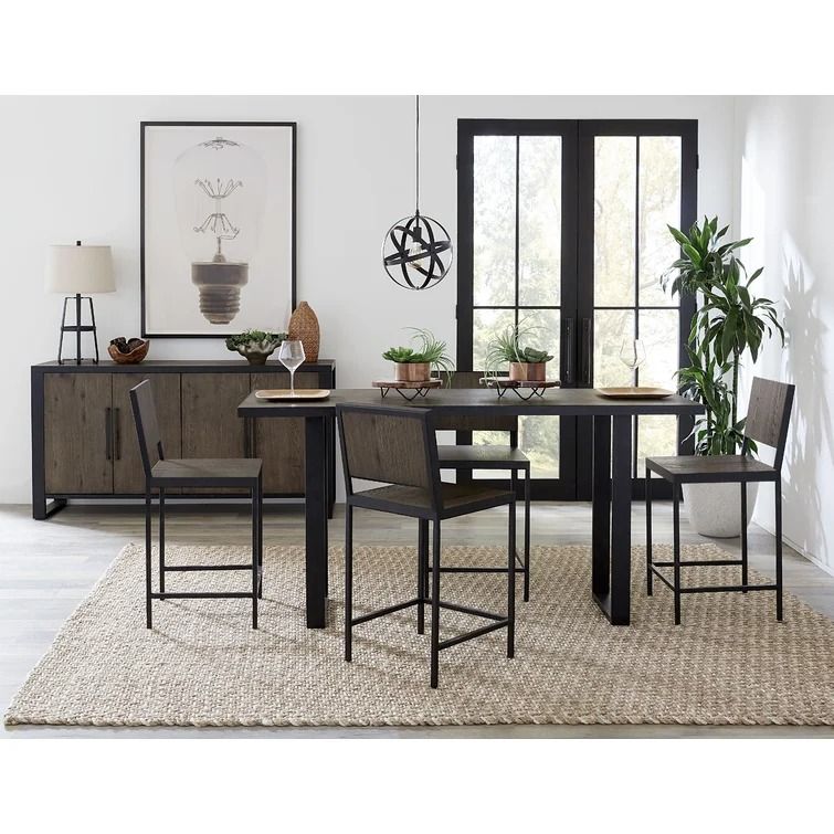 Hudson Counter Height Solid Oak Dining Table thumbnail 2