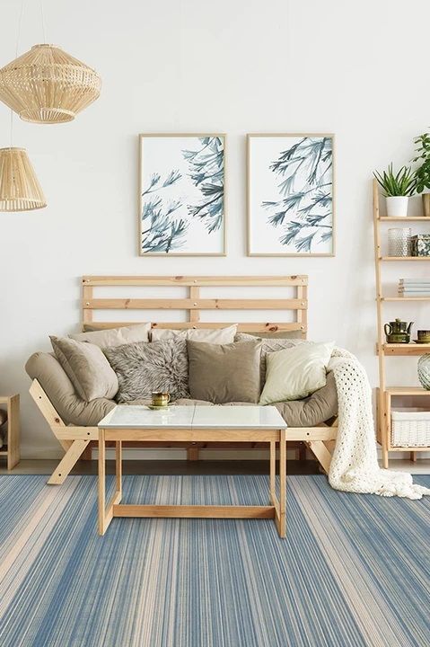 Coastal Linear Stripe Slate Rug-8'x10' thumbnail 2