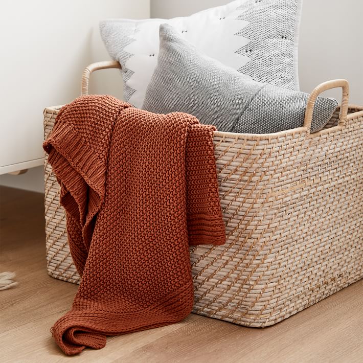 Modern Weave Oversized Storage Basket  thumbnail 2