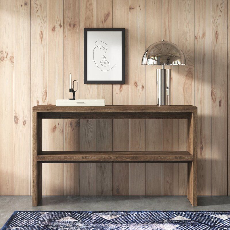 Dominic Mid Century 2 Shelf 53 W Console Table thumbnail 3