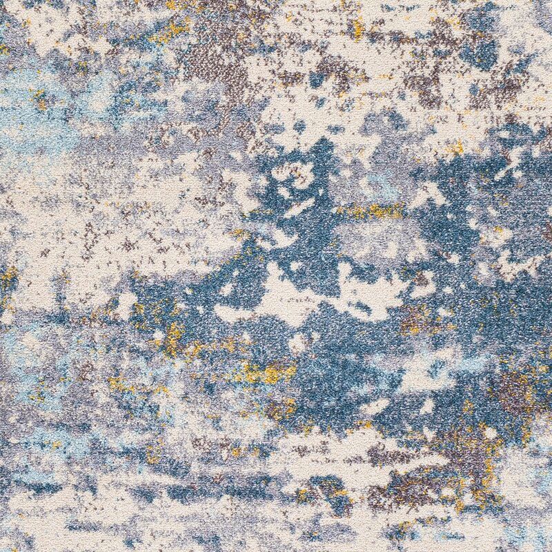 Avelar Abstract Navy Gray Area Rug thumbnail 2