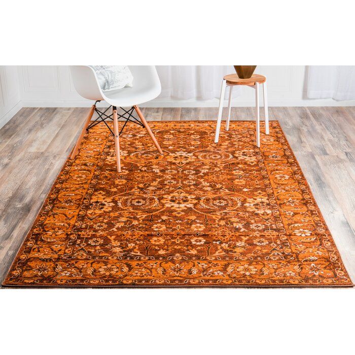 Bolton Oriental OrangeBrown Area Rug-10'x13' thumbnail 3