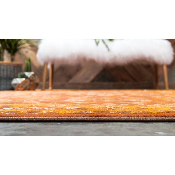 Bolton Oriental OrangeBrown Area Rug-10'x13' thumbnail 4
