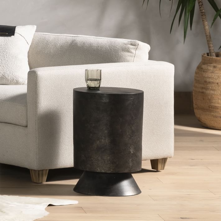 Brushed Black Aluminum Side Table thumbnail 2