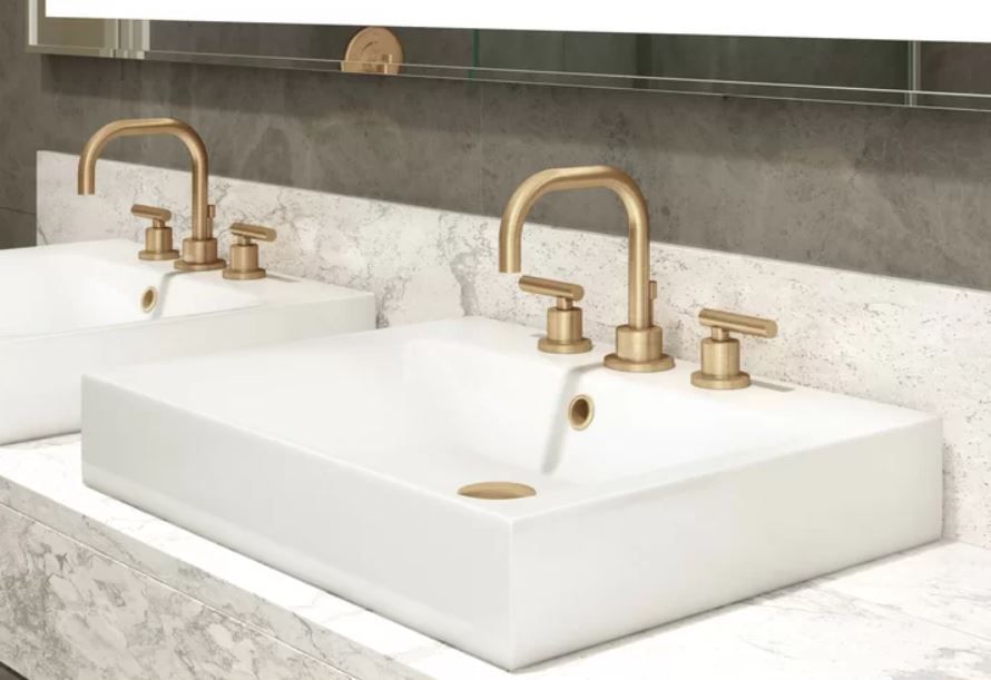 Dia Widespread Bathroom Faucet with Drain Assembly2 thumbnail 2